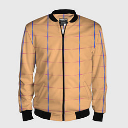 Мужской бомбер Color beige blue cross
