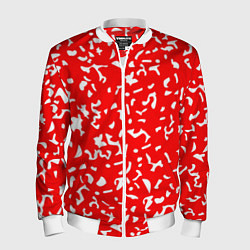 Мужской бомбер Красный яркий камуфляж