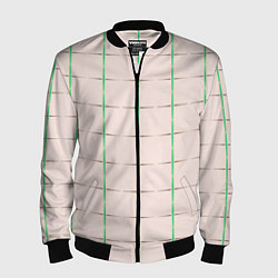 Бомбер мужской Color white stripes, цвет: 3D-черный