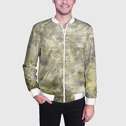 Бомбер мужской Абстракция - yellow acidic liquid, цвет: 3D-белый — фото 2