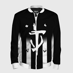 Мужской бомбер Doom line white