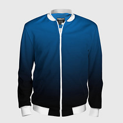 Бомбер мужской Blue gradient, цвет: 3D-белый