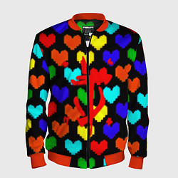 Мужской бомбер Doom love pixel pattern