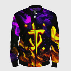 Мужской бомбер Doom огненный стиль