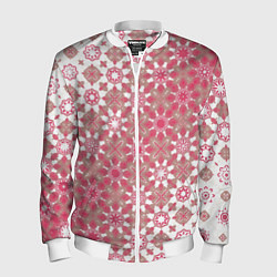Бомбер мужской Звездная россыпь-розовый, цвет: 3D-белый