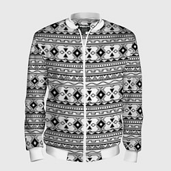 Бомбер мужской Геометрический узор, цвет: 3D-белый