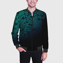 Бомбер мужской Абстрактный пятнистый с затемнением, цвет: 3D-черный — фото 2