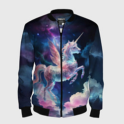 Бомбер мужской Космический единорог, AIPs, цвет: 3D-черный