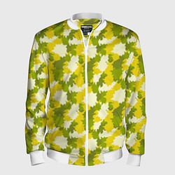 Мужской бомбер Яркий камуфляж желтые и зеленые пятна