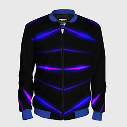 Мужской бомбер Color black neon stripes