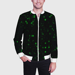 Бомбер мужской Color green khaki, цвет: 3D-белый — фото 2