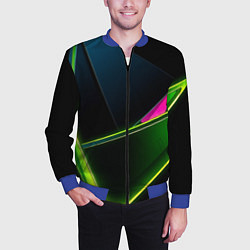 Бомбер мужской Неоновое освещение, цвет: 3D-синий — фото 2