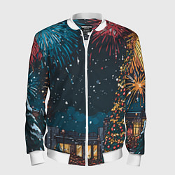 Мужской бомбер Новогодний салют