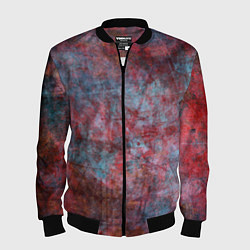 Мужской бомбер Абстракция - red rust on blue