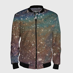 Мужской бомбер Мокрый маслянный асфальт