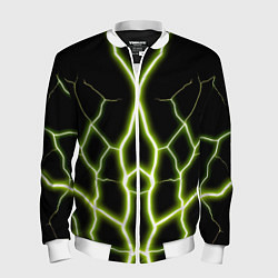 Мужской бомбер Color green black