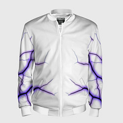 Мужской бомбер Color white purple