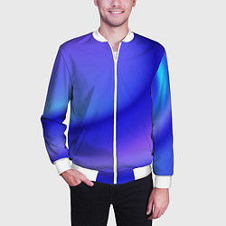 Бомбер мужской The color is multicolored, цвет: 3D-белый — фото 2