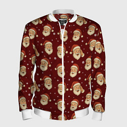 Мужской бомбер Паттерн с Сантой