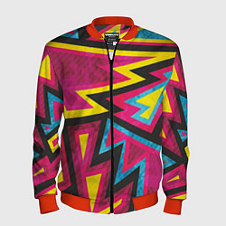 Бомбер мужской Геометрия, цвет: 3D-красный