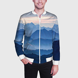 Бомбер мужской Горы, цвет: 3D-белый — фото 2