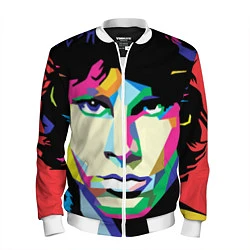 Бомбер мужской Jim morrison, цвет: 3D-белый