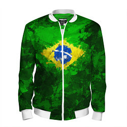 Бомбер мужской Бразилия, цвет: 3D-белый