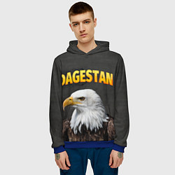 Толстовка-худи мужская Dagestan Eagle, цвет: 3D-синий — фото 2