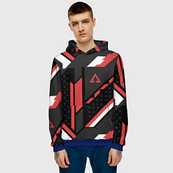 Толстовка-худи мужская CS:GO Cyrex Pattern, цвет: 3D-синий — фото 2