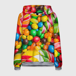 Толстовка-худи мужская Сладкие конфетки, цвет: 3D-меланж