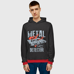 Толстовка-худи мужская Metal Detector, цвет: 3D-красный — фото 2