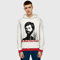 Толстовка-худи мужская Высоцкий, цвет: 3D-красный — фото 2