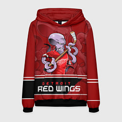 Толстовка-худи мужская Detroit Red Wings цвета 3D-черный — фото 1