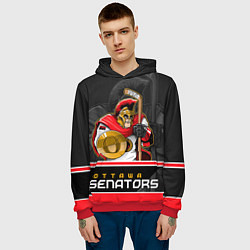 Толстовка-худи мужская Ottawa Senators цвета 3D-красный — фото 2
