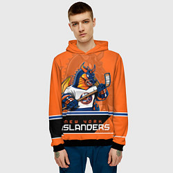 Толстовка-худи мужская New York Islanders, цвет: 3D-черный — фото 2