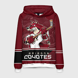 Толстовка-худи мужская Arizona Coyotes, цвет: 3D-белый