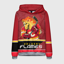 Толстовка-худи мужская Calgary Flames цвета 3D-меланж — фото 1