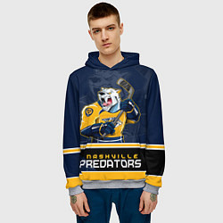 Толстовка-худи мужская Nashville Predators, цвет: 3D-меланж — фото 2