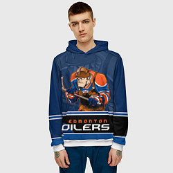 Толстовка-худи мужская Edmonton Oilers, цвет: 3D-белый — фото 2