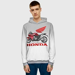 Толстовка-худи мужская Honda 2, цвет: 3D-меланж — фото 2