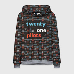 Толстовка-худи мужская Twenty One Pilots, цвет: 3D-меланж