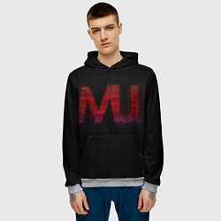 Толстовка-худи мужская Manchester United team, цвет: 3D-меланж — фото 2