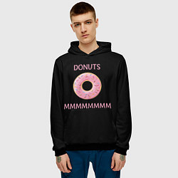 Толстовка-худи мужская Donuts, цвет: 3D-черный — фото 2