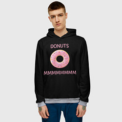 Толстовка-худи мужская Donuts, цвет: 3D-меланж — фото 2