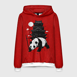 Толстовка-худи мужская Panda Warrior, цвет: 3D-белый