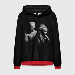 Толстовка-худи мужская Die Antwoord: Black цвета 3D-красный — фото 1