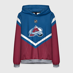 Толстовка-худи мужская NHL: Colorado Avalanche, цвет: 3D-меланж