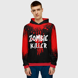 Толстовка-худи мужская Zombie Killer, цвет: 3D-красный — фото 2