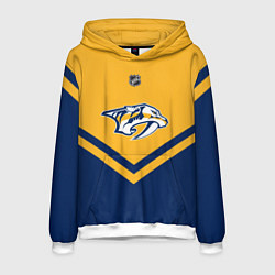 Толстовка-худи мужская NHL: Nashville Predators, цвет: 3D-белый