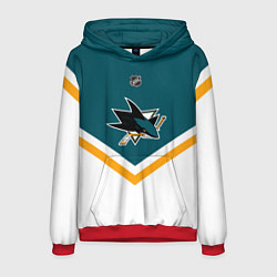 Толстовка-худи мужская NHL: San Jose Sharks, цвет: 3D-красный